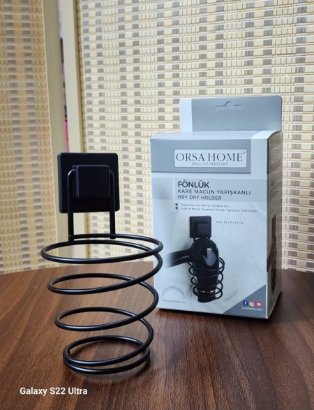 حمالة سشوار معدن اسود