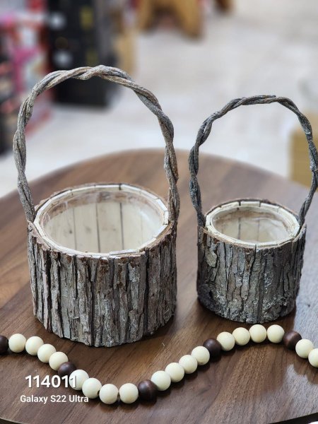 قوار تنسيق خشب طبيعي