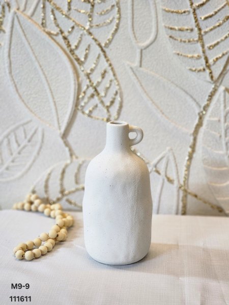 مزهرية جبصين ابيض مع يد