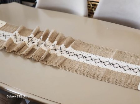 رنر طاولة خيش 180سم