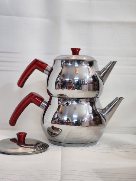 ابريق شاي ستيل طابقين تركي