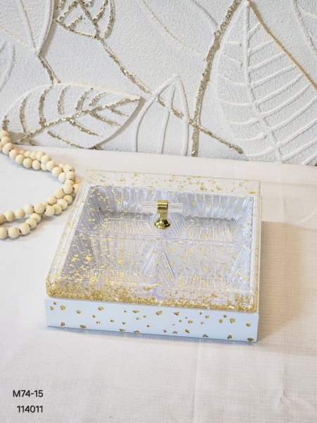 مضيفةمع 4 صحون غطاء أكريلك