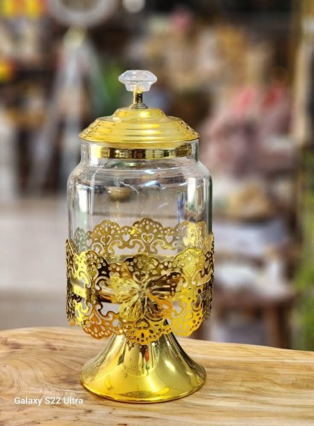 سكرية كاندي زجاج قاعدة بيوتر