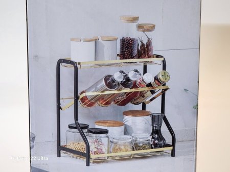 ستاند رفوف مرطبان بهارات معدن مطلي