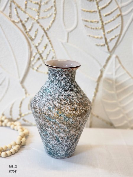 مزهرية زجاج موشح الوان