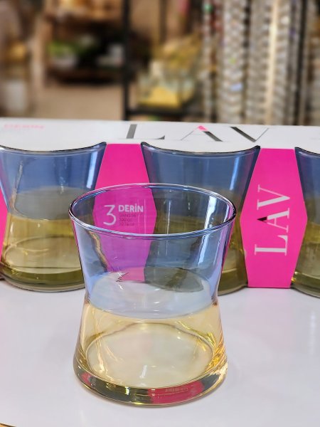 كاسات عصير زجاج ملون /6