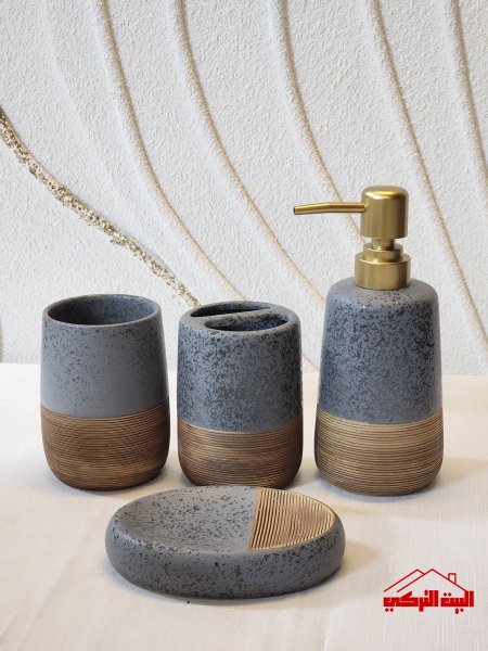 طقم سائل صابون 4قطع بورسلان