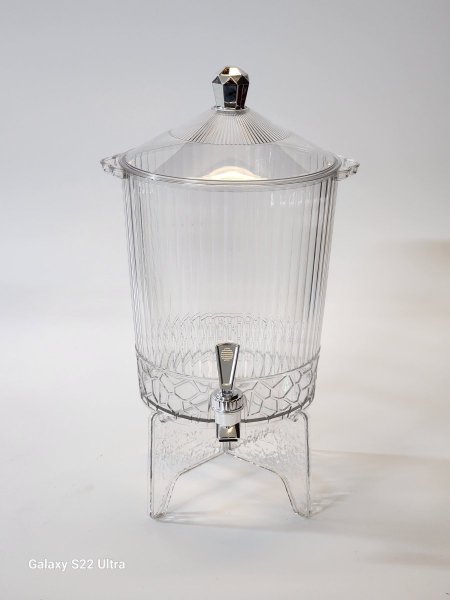 حافظ أكريلك مع حنفية للزيت والعصير