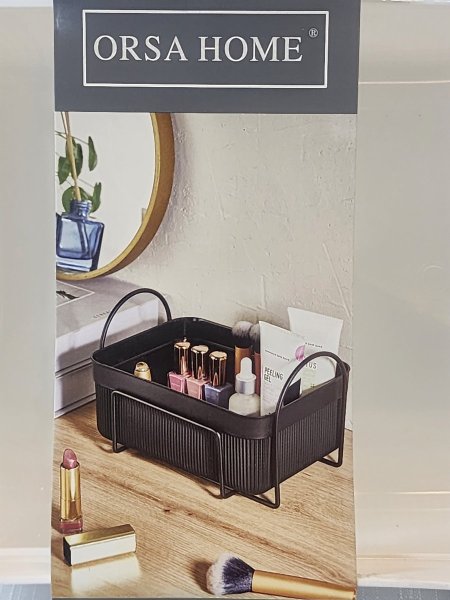 صندوق تنظيم المكياج ستاند حديد