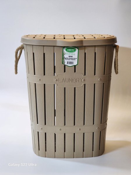 سلة غسيل تركي بلاستيك مقوى يد خيش