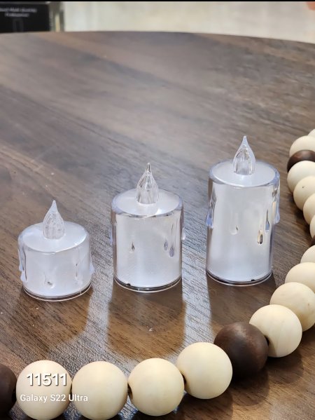 طقم 3 شمع إلكتروني مضيء