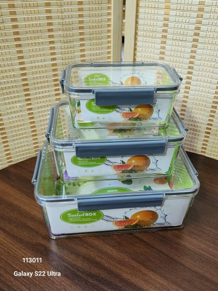 طقم 3 تبروير أكريلك غطاء كبس