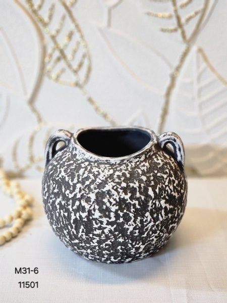 مزهرية جبصين موشج اسود