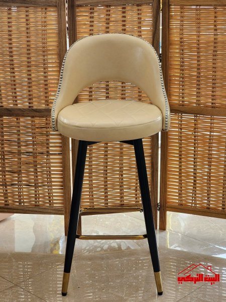 كرسي بار جلد متحرك