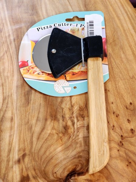 عجل بيتزا يد خشب بامبو