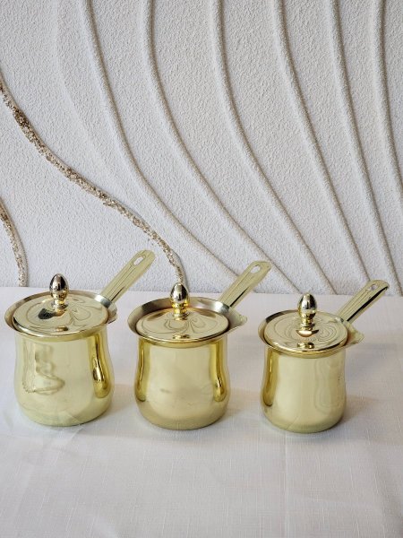 طقم 3غلايات ستيل ذهبي