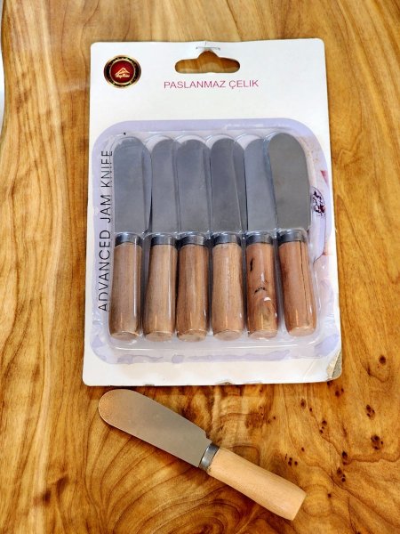 سكينة دهن زبدة ومربى يد خشب/6