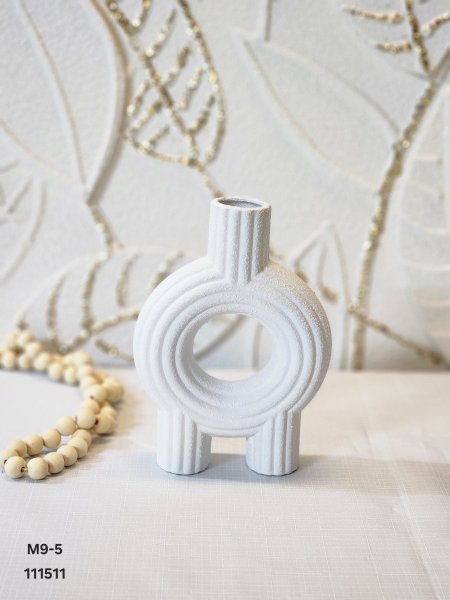 مزهرية جبصين ابيض اشكال